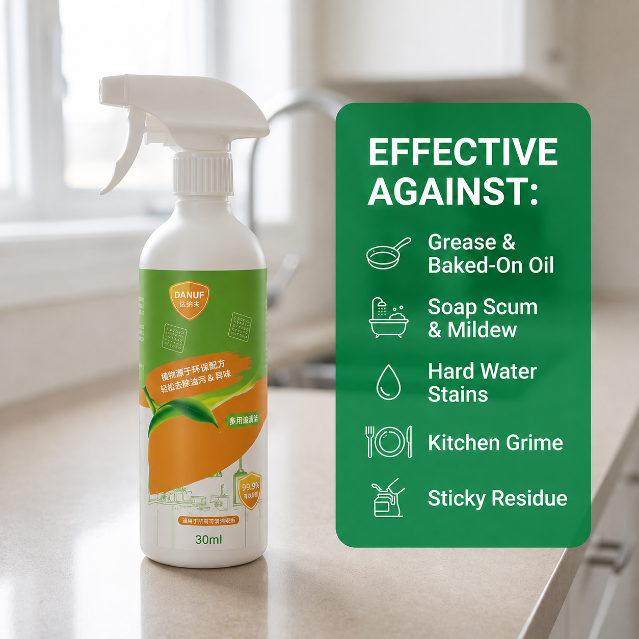 All-Surface Cleaner For Kitchen & Home Spray